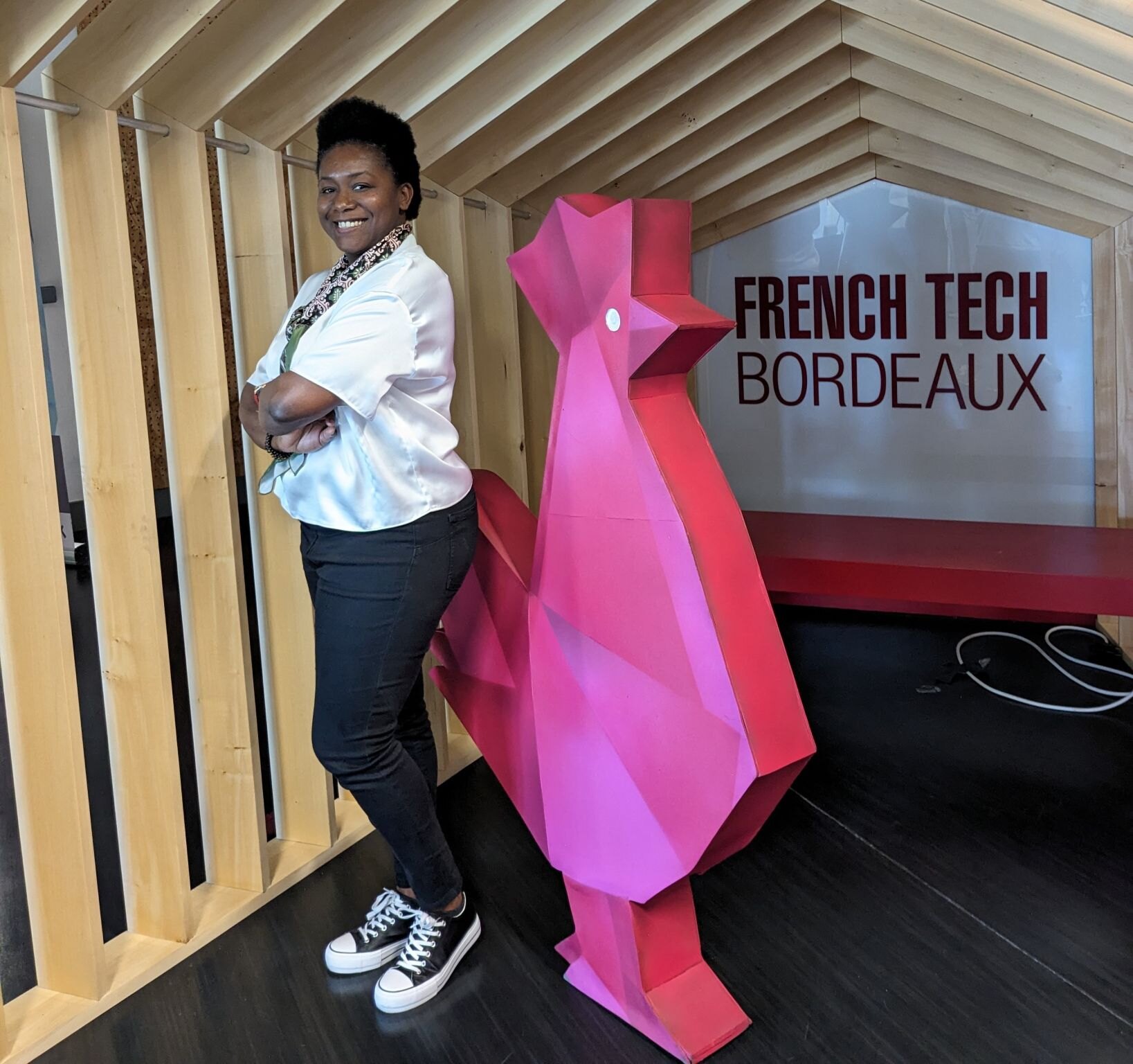 Agnès Georgina Kouleon dans les locaux de la French Tech Bordeaux