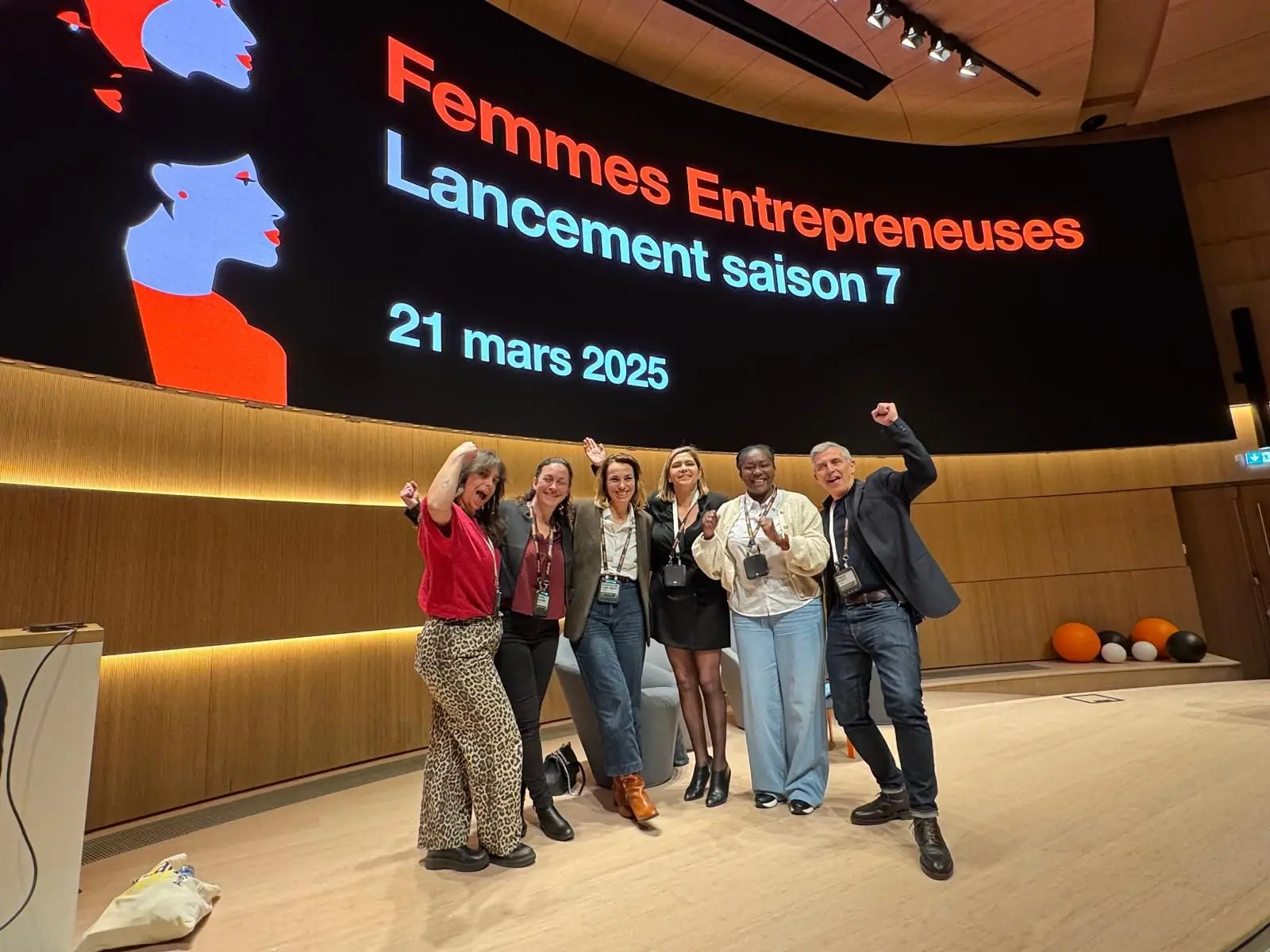 Lauréates du programme Femmes Entrepreneuses au siège d’Orange à Paris